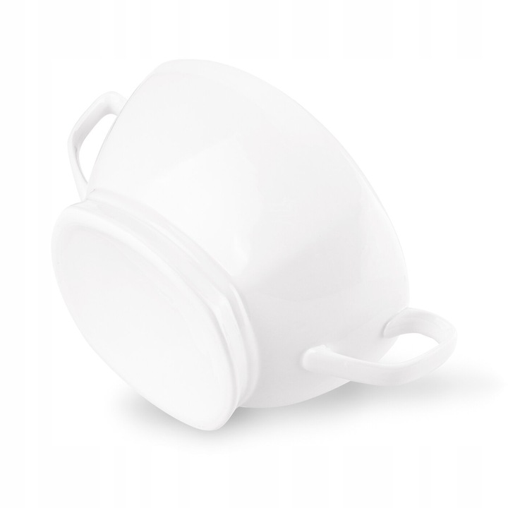 TADAR WAZA DO ZUPY 2,5 L BIAŁA PORCELANA Z POKRYWKĄ