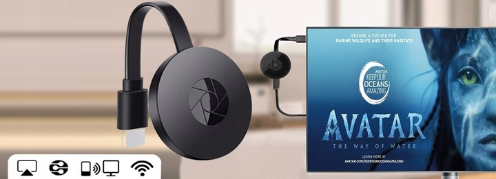 ADAPTER G2 HDMI WIFI CHROMECAST STREAM HD WECAST BEZPRZEWODOWY MIRROSCREEN