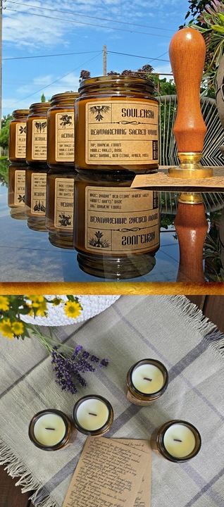 Świece Zapachowa Sojowe w Szkle, handmade, eco Zestaw 4x Świeczka 100