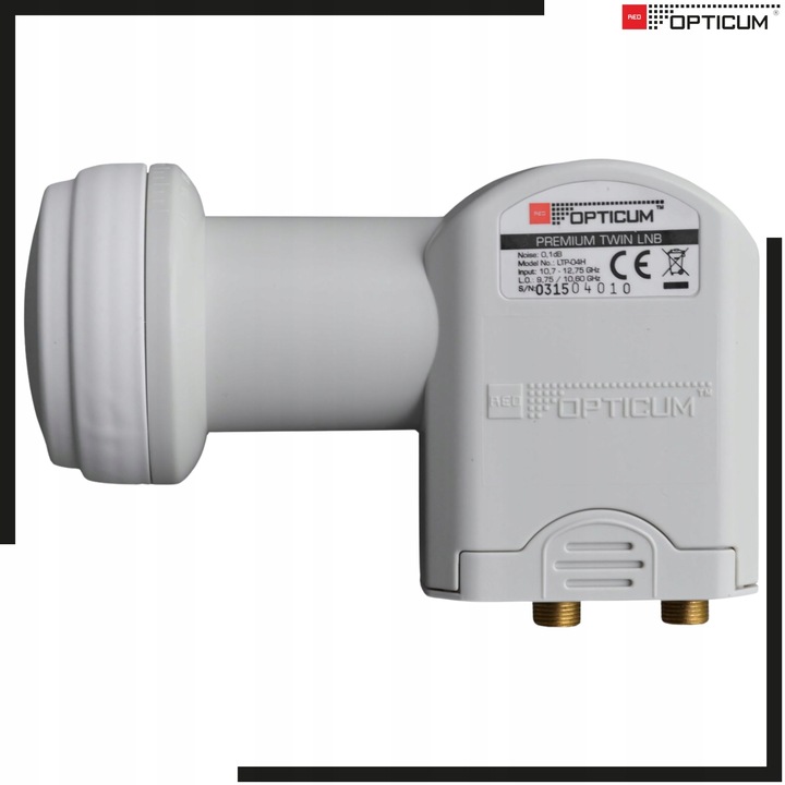 Konwerter Satelitarny TWIN (podwójny) Red Opticum LTP-04H 4 Wtyki