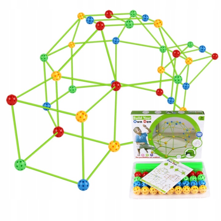 ZESTAW DO BUDOWANIA BAZY SŁOMKI NAMIOT XXL 179el