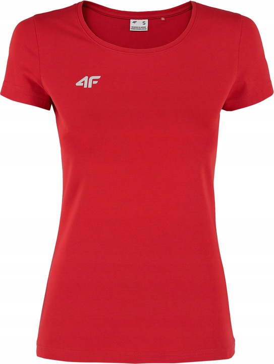 4F T-SHIRT DAMSKA KOSZULKA CZERWONA TSD001B r. L