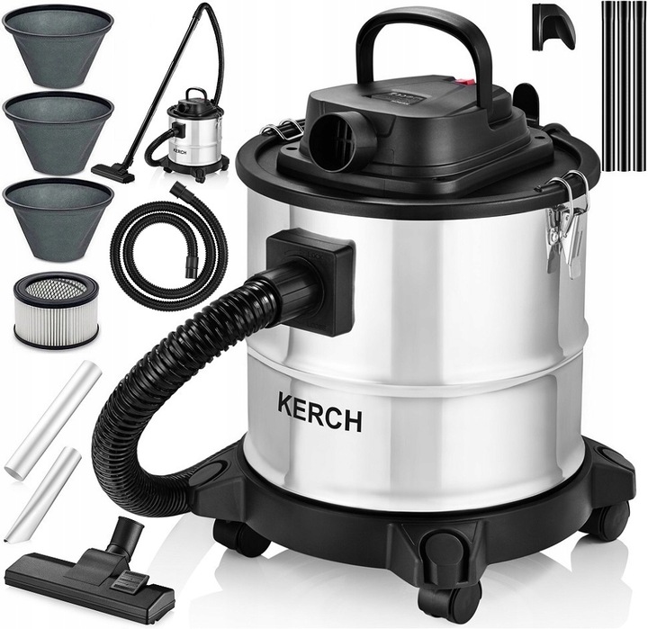 ODKURZACZ PRZEMYSŁOWY BEZWORKOWY POPIOŁU KOMINKA GRUZU MULTI 2200W