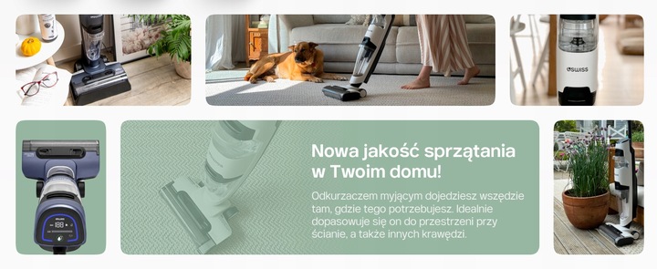 Odkurzacz Bezprzewodowy 4Swiss VC024 Filtr HEPA Pionowy Mopujący