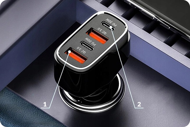 Webski ŁADOWARKA SAMOCHODOWA 40W USB USB TYP-C PD