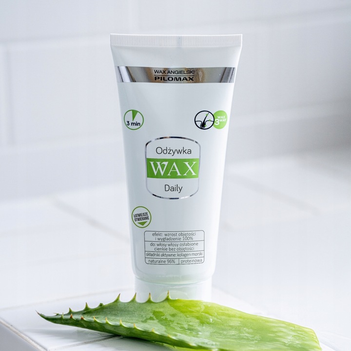 Odżywka do włosów cienkich niefarbowanych, nawilża i pogrubia, Wax 200ml