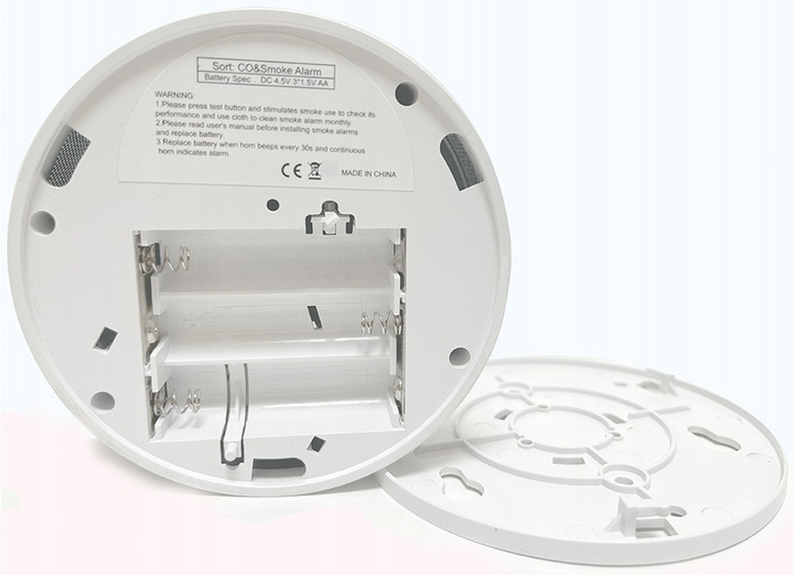 CZUJNIK WYKRYWACZ DETEKTOR CZADU CO TLENKU WĘGLA BEZPRZEWODOWY LCD