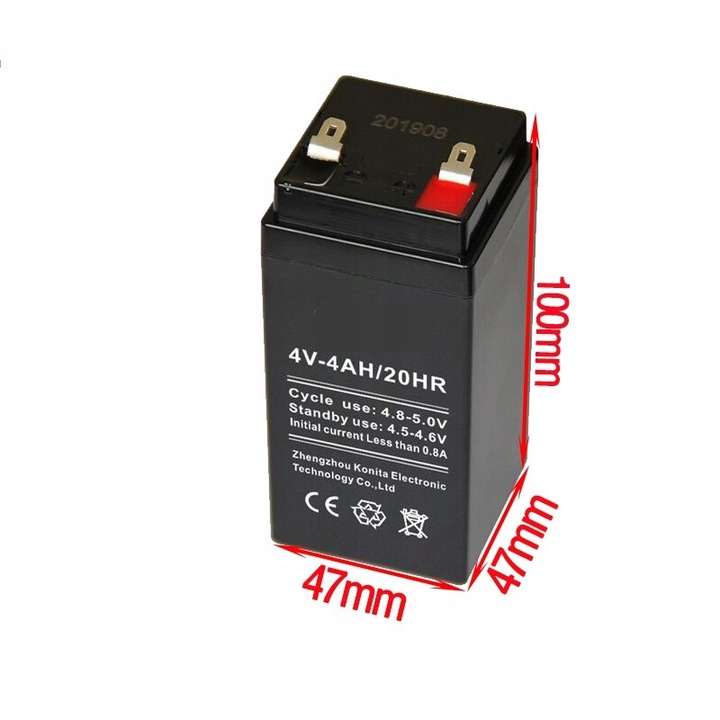 AKUMULATOR Żelowy 4V 4AH DO Wagi kasy