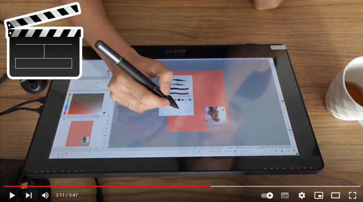 Tablet graficzny BOSTO 16HD 15.6'' LCD z piórem