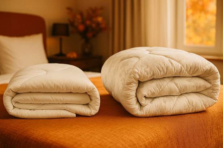 Kołdra na jesień 220x200 Całoroczna Ciepła Puszysta Kwiaty Polska Jakość