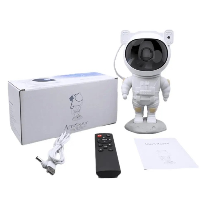 PROJEKTOR GWIAZD ASTRONAUTA GWIEŹDZISTE NIEBO NOCNA LAMPKA DLA DZIECI LED