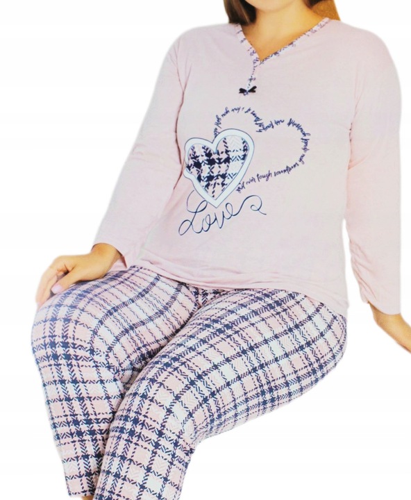 Piżama damska bawełniana wygodna plus size