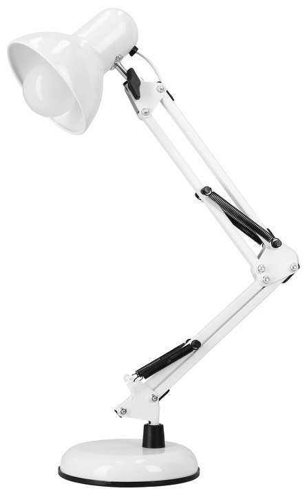 Lampka na Biurko LED Kreślarska Szkolna Regulowana E27 230V Stojąca Klips