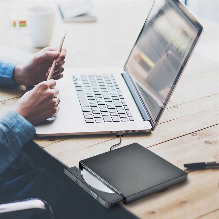 NAPĘD ZEWNĘTRZNY CD-R DVD USB Nagrywarka Do Laptopa PC Odtwarzacz Przenośny