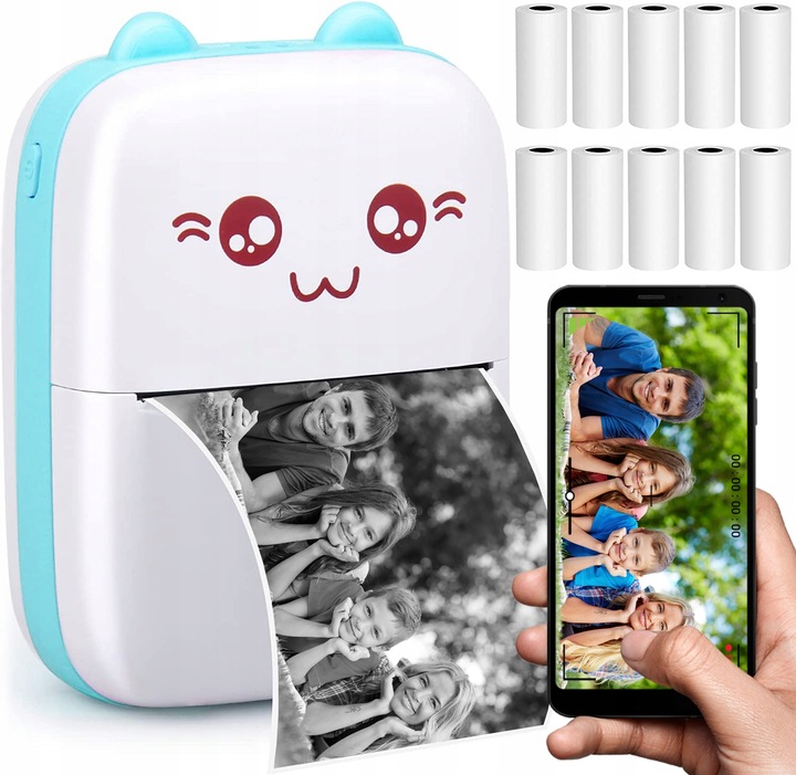 APARAT NATYCHMIASTOWY DRUKARKA DO ZDJĘĆ DRUKUŚ DLA DZIECI ZESTAW 11 ROLEK