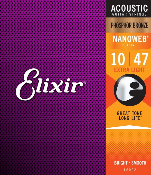 ELIXIR NanoWeb Phosphor Bronze Extra Light 10-47 struny do gitary akustyczn