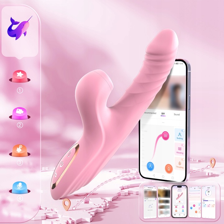 wibrator damski do lechtaczki z funkcją lizania ssania i pchania 10wibracji