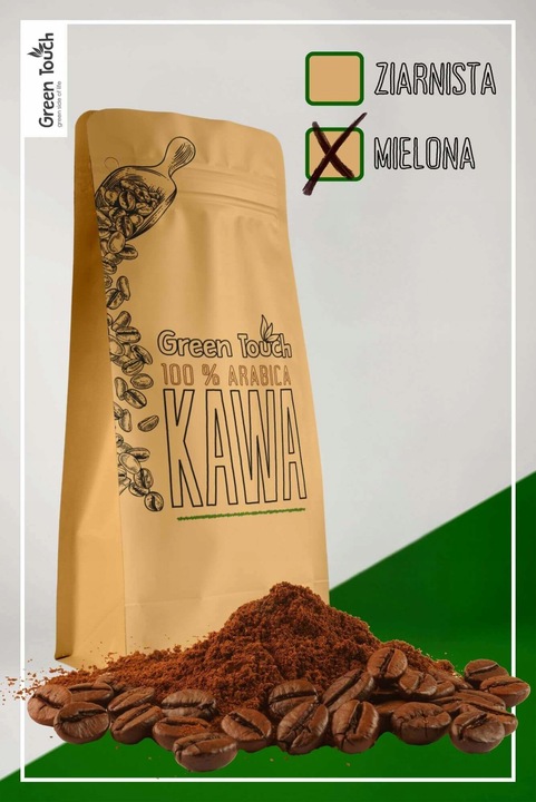 KAWA MIELONA smakowa ORZECHOWA hazelnut orzech laskowy 250 g Green Touch