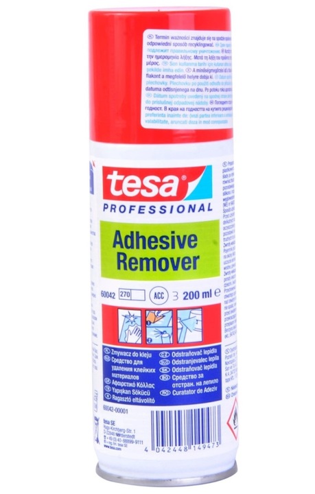 TESA Środek zmywacz w sprayu do usuwania kleju etykiet naklejek taśmy 200ml