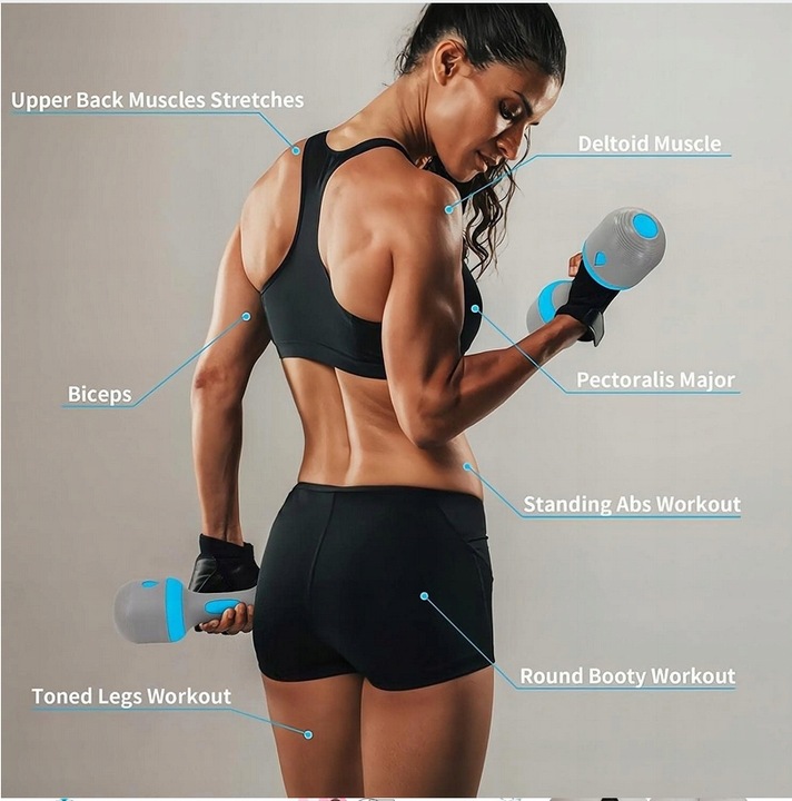 HANTLE REGULOWANE 2 X 5 KG ZESTAW STAL ANTYPOŚLIZGOWE SOLIDNE 10 KG