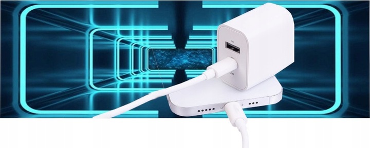 SZYBKA ŁADOWARKA SIECIOWA KOSTKA USB TYPE-C PD20W +KABEL TYPE C 60W 3000mAh