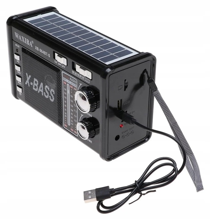 RADIO PRZENOŚNE FM KUCHENNE SOLARNE BUDOWLANE LATARKA BLUETOOTH +