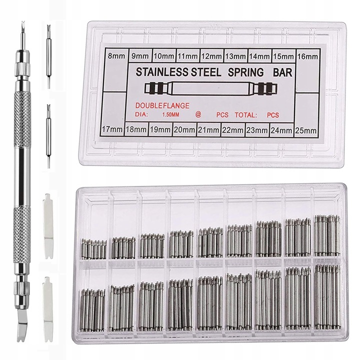 Teleskopy do paska Zestaw naprawczy paska do zegarków 8-25mm 360szt