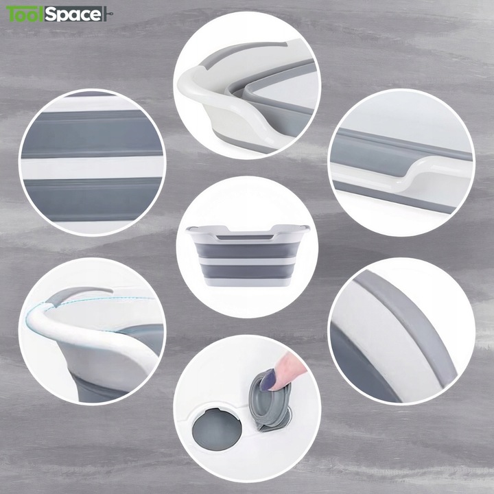 Miska składana miednica wanienka silikonowa duża turystyczna Z