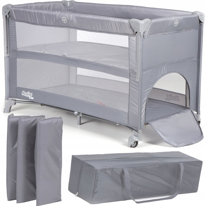 DOSTAWNE DWUPOZIOMOWE ŁÓŻECZKO TURYSTYCZNE/KOJEC, MOOLINO 65x125cm