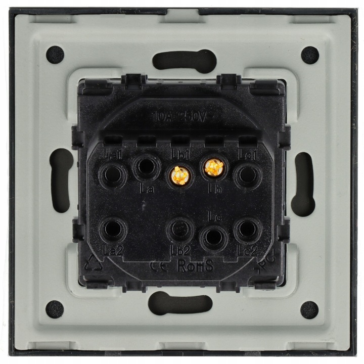 WŁĄCZNIK WYŁĄCZNIK ŚWIATŁA SZKLANY POJEDYNCZY PRZEŁĄCZNIK CZARNY