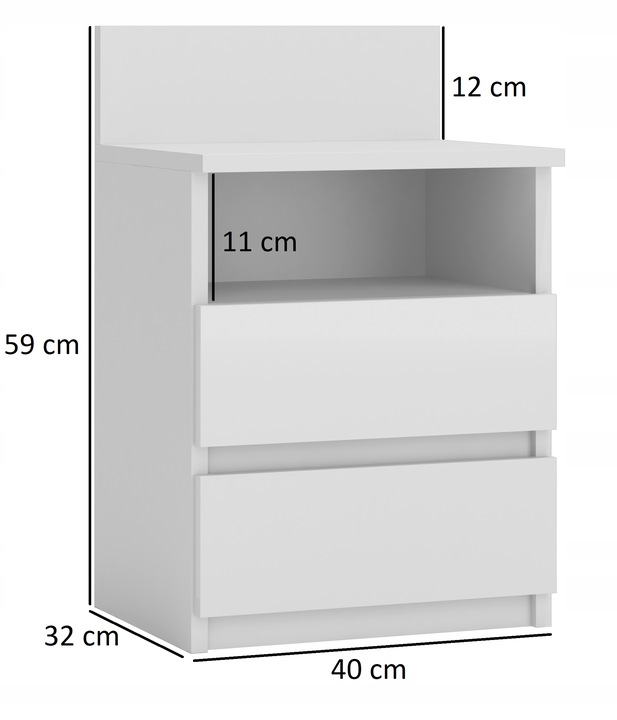 SZAFKA NOCNA MALWA M1 - BIEL