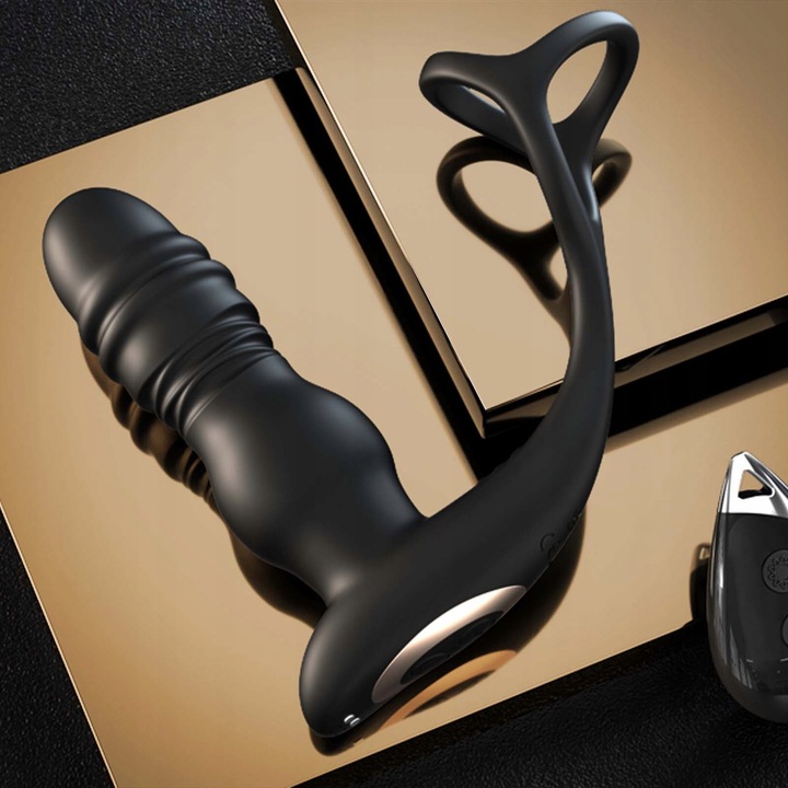 masażer prostaty trójwymiarowym pierścieniemKoguta