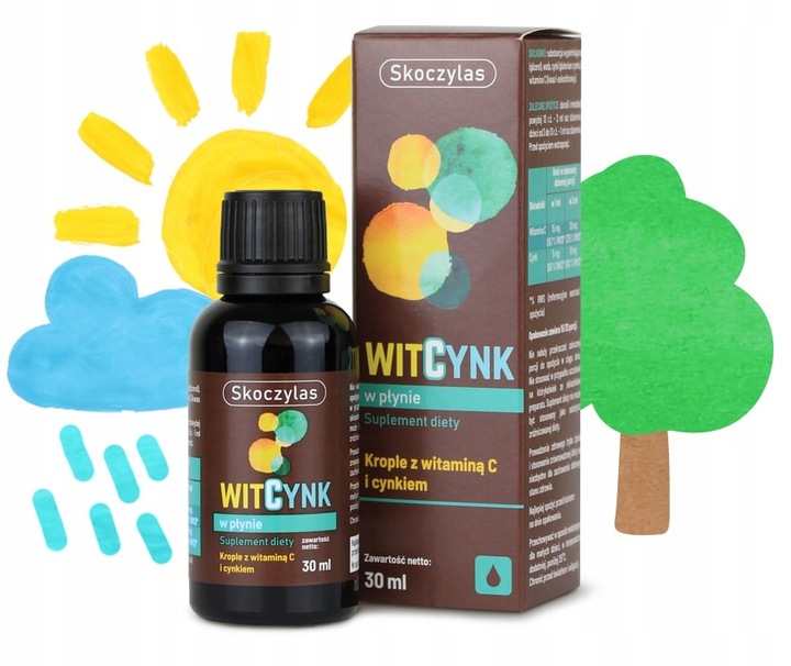 Witamina C Skoczylas WitCynk 30ml Krople z Witaminą C Cynkiem Na Odporność