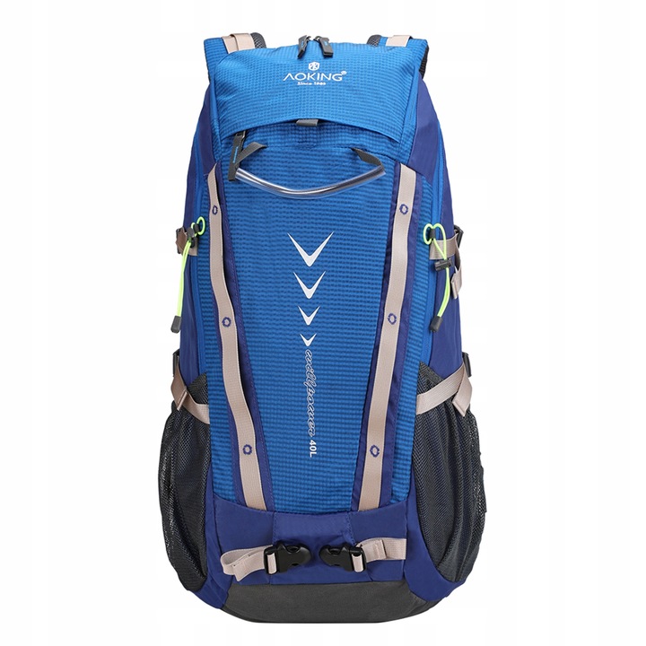 Plecak turystyczny 40l AOKING, niebieski, z miejscem na bukłak