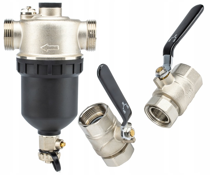 FILTR MAGNETYCZNY SEPARATOR ZANIECZYSZCZEŃ 11/4" DO INSTALACJI CO 5/4" DN32