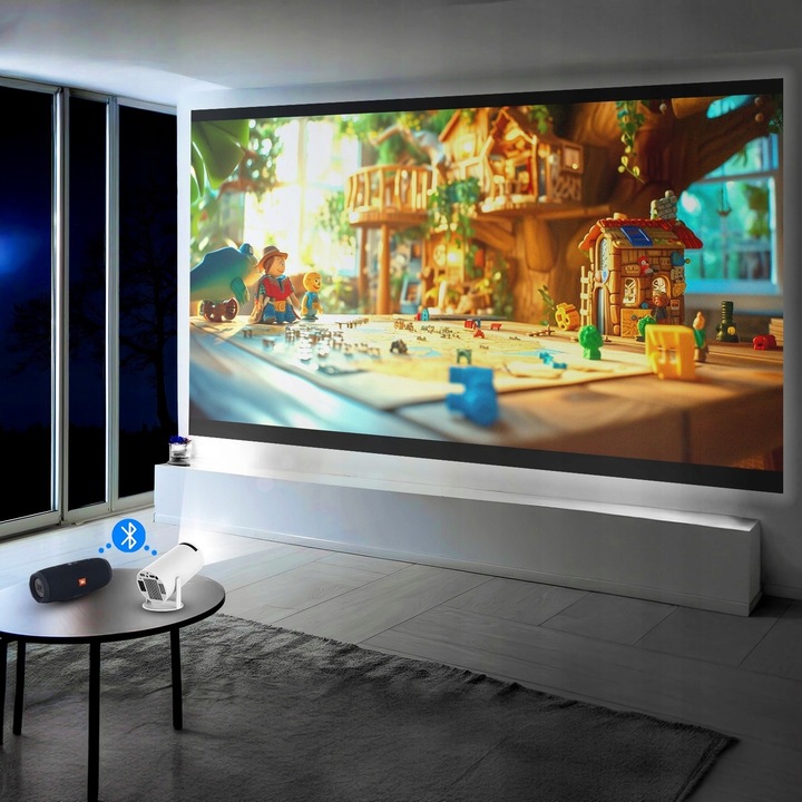 Projektor ANDROID rzutnik 4K WIFI PRZENOŚNY SMART FULL HD HY300 PRO LERTZ