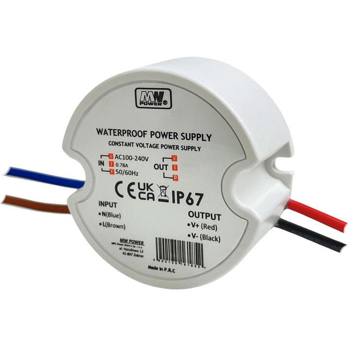 Zasilacz LED 12V Dopuszkowy Do Puszki Puszkowy 45W 3.75A DC Do Taśmy