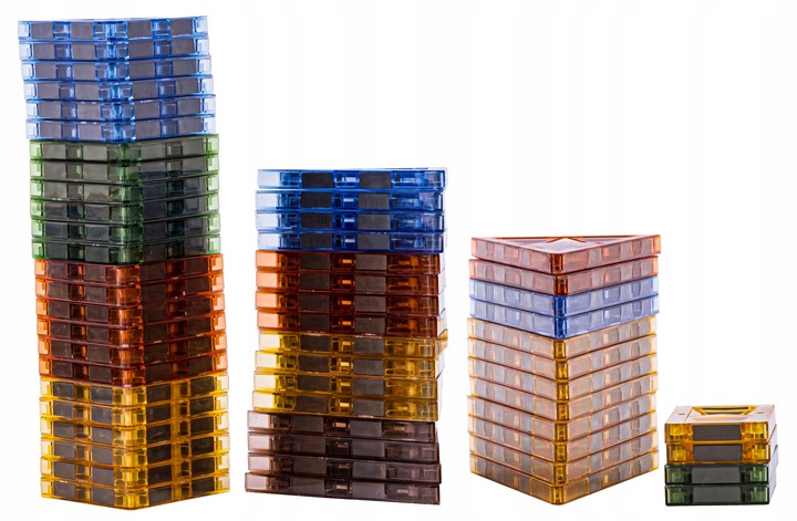 Klocki Magnetyczne Konstrukcyjne Panele Magnetic TILES Pojazdy Figury 100