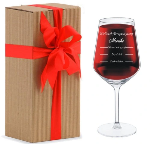 MEGA Kieliszek do wina XXL 530ml Grawer na PREZENT na Ślub Rocznię Urodziny