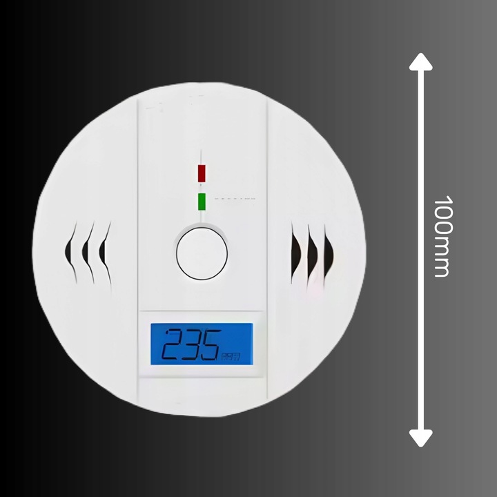 CZUJNIK CZADU TLENKU WĘGLA DETEKTOR CO BEZPRZEWODOWY WYKRYWACZ NA