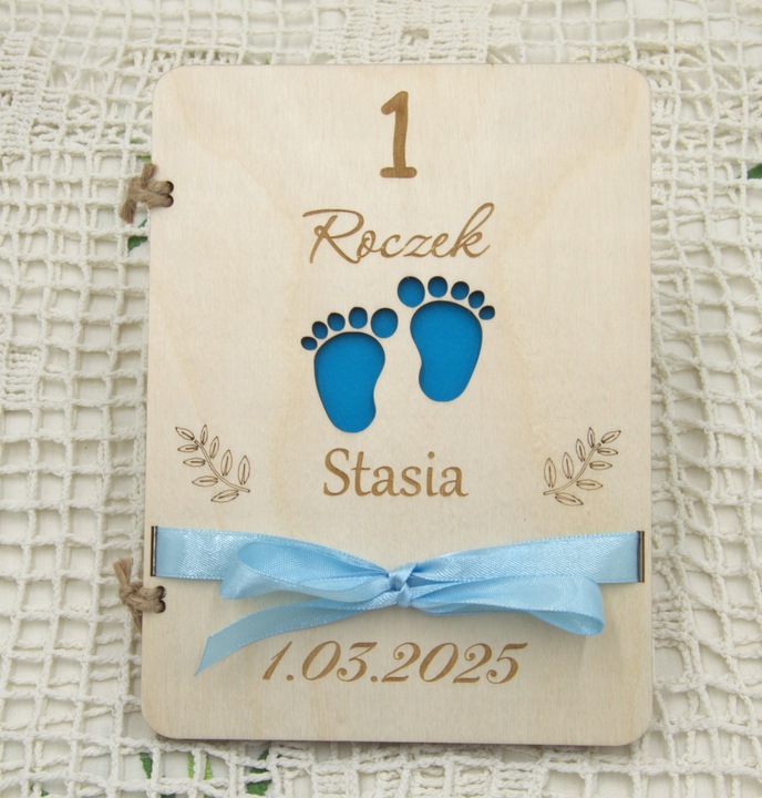 Prezent na urodziny roczek dla chłopca pamiątka kartka 1 2 3 4 ...