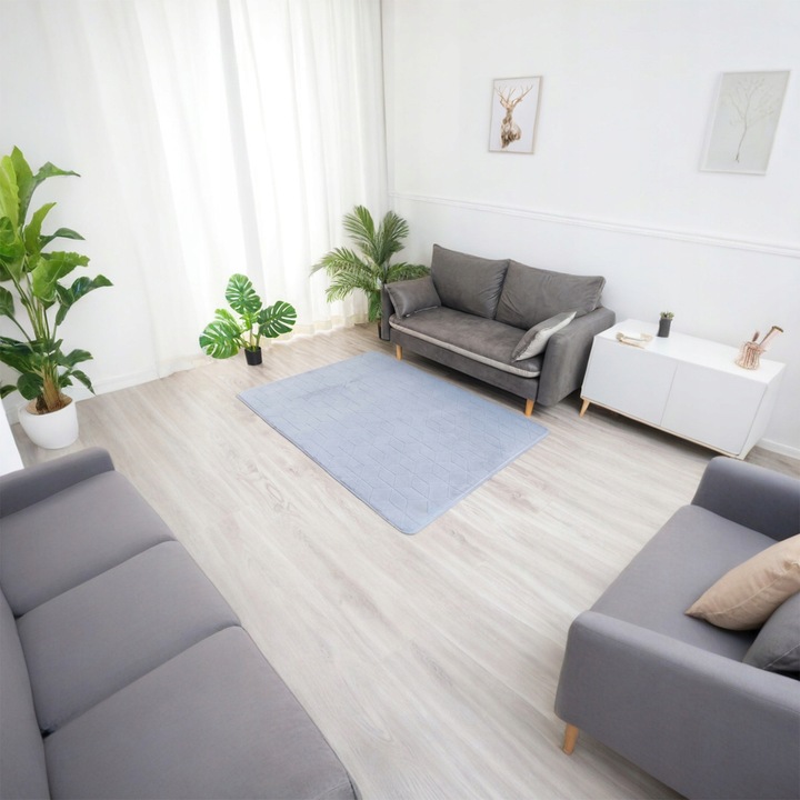 Dywan Rabbit 3D pluszowy miękki jedwabisty futro królika 120x170