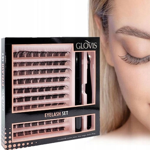 GLOVIS Rzęsy Bondingowe Zestaw do Samodzielnej Aplikacji + Klej do