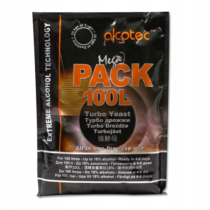 ALCOTEC MegaPack na 100L drożdże gorzelnicze