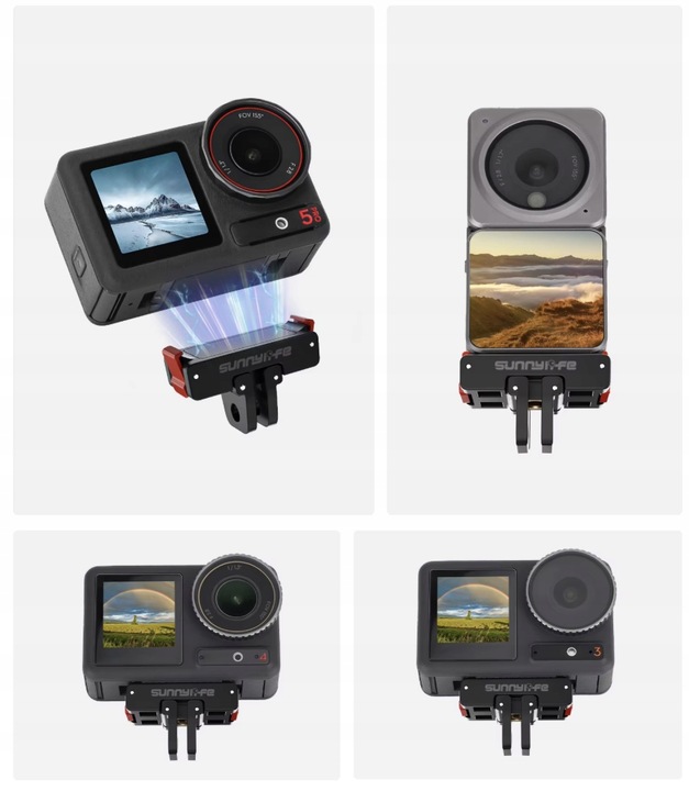 Mocowanie Uchwyt do Szybkiego Montażu 1/4 Cala do DJI Action 2 3 4 / 5