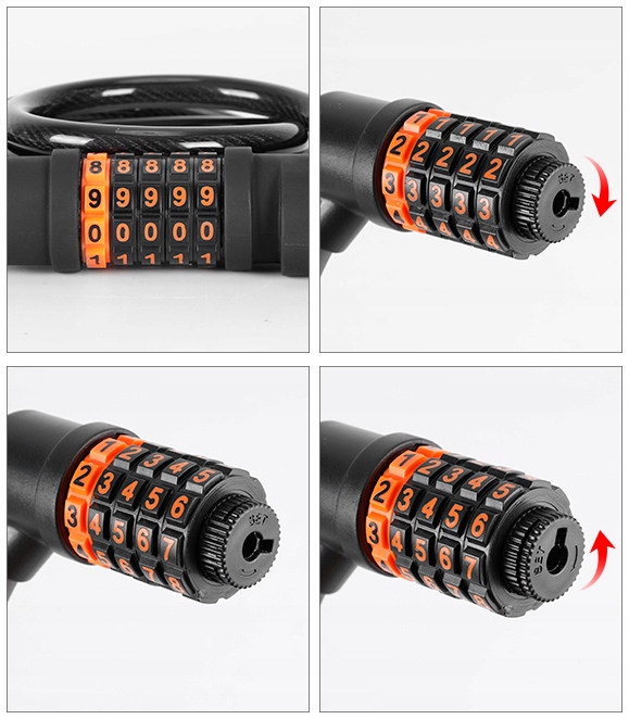 ZAMEK ZAPIĘCIE BLOKADA DO ROWERU + ŚWIATŁO TYLNE Lampka LED Uchwyt