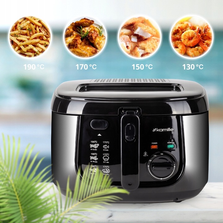 FRYTKOWNICA FRYTOWNICA 2,5L MOCNA ŁATWE SZYBKIE SMAŻENIE FRYTEK