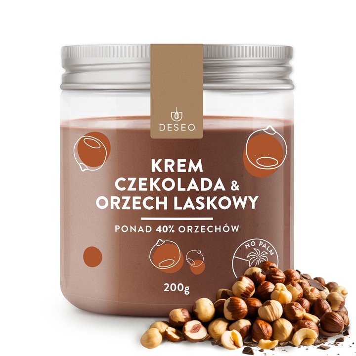 Krem czekoladowo orzechowy 200g DESEO 41% ORZECH LASKOWY MASŁO ORZECHOWE