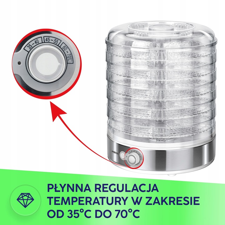 Suszarka do grzybów warzyw owoców 5-sit MPM MSG-11