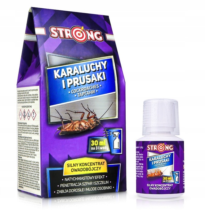 ŚRODEK NA KARALUCHY I PRUSAKI. SILNY OPRYSK NA KARACZANY STRONG 30 ML